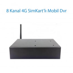8 Kanal Dahili 4G Sim Kart Modüllü Arac Kayıt Cihazı